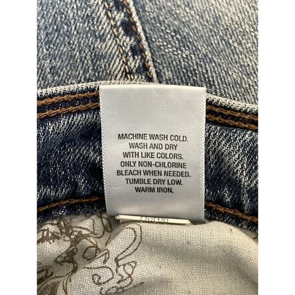 Old Navy Jean Maxi Skirt Women's Size 8 Untra Low Waist Distressed Hem - Picture 8 of 9